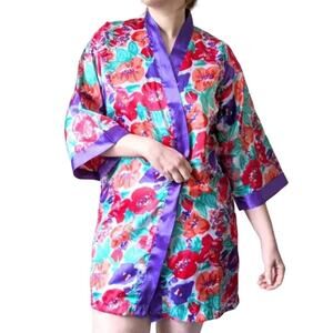 Vintage Victoria's Secret Satin Floral Robe